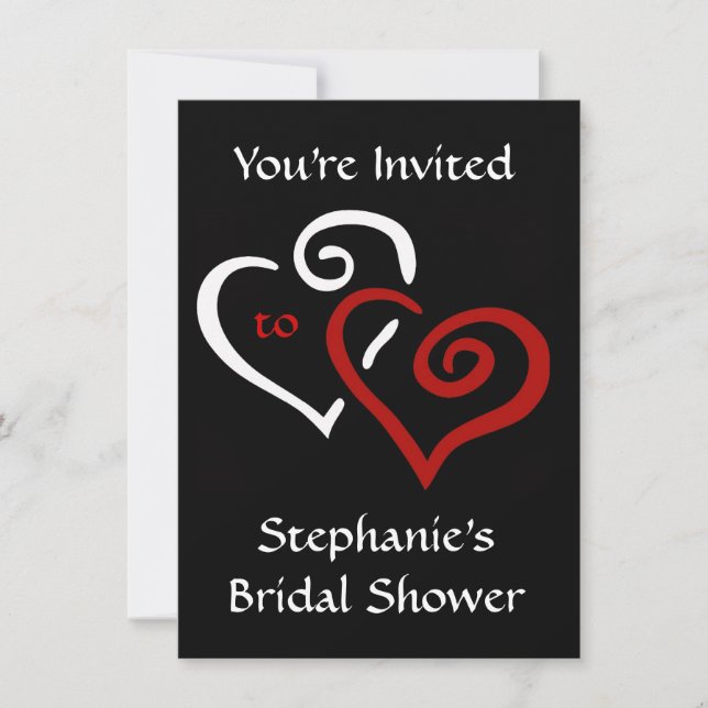 Entwined Hearts Bridal Shower Invitation (Front)