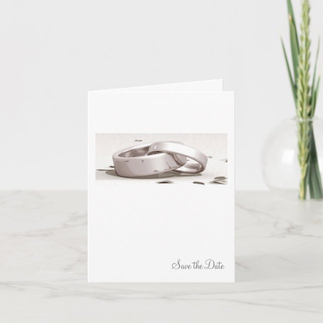 Entwined Rings BLK - Save the Date Card (Front)