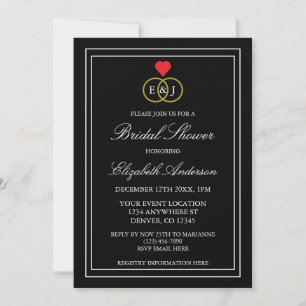 Entwined Rings Bridal Shower Invitation