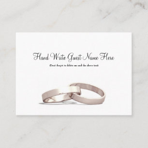 Entwined Rings Gold BLK - Place Cards