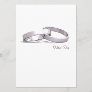 Entwined Rings Silver BLK - Order of Day/Ceremony Programme