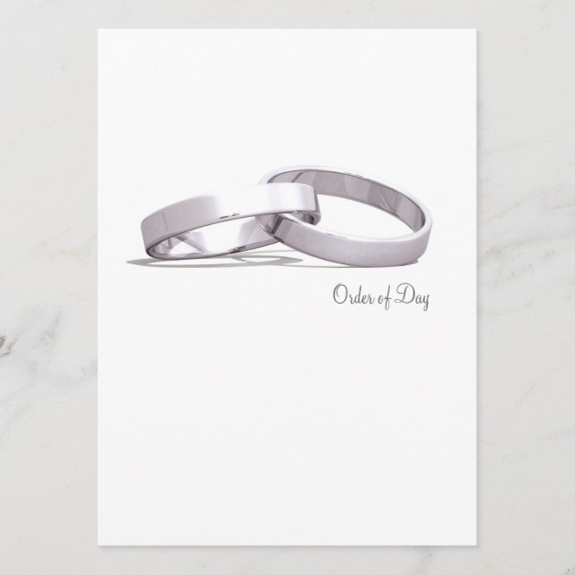 Entwined Rings Silver  BLK - Order of Day/Ceremony Programme (Front)