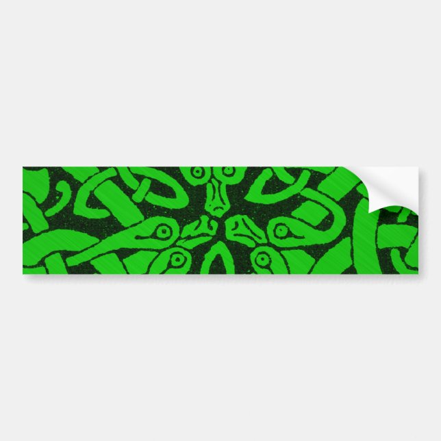 Entwined Snakes Bumper Sticker (Front)