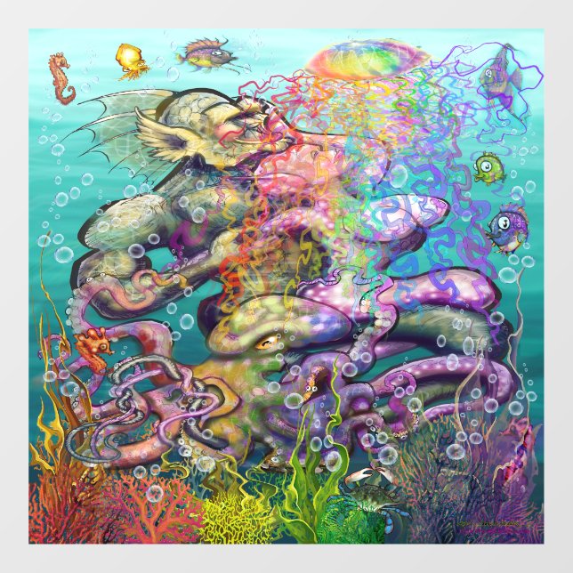Entwined Tentacles Window Cling (Sheet)