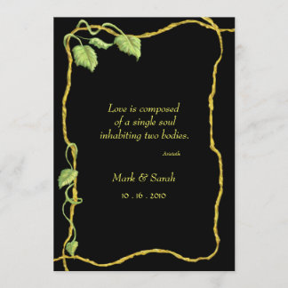 Entwining Vine Noir P Invitation