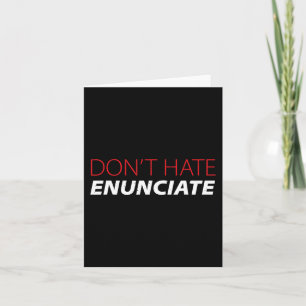 Enunciate Fun ASL Sign Language Lip Reading Deaf A Card