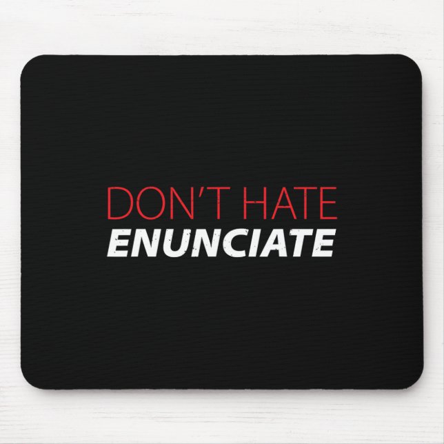 Enunciate Fun ASL Sign Language Lip Reading Deaf A Mouse Mat (Front)