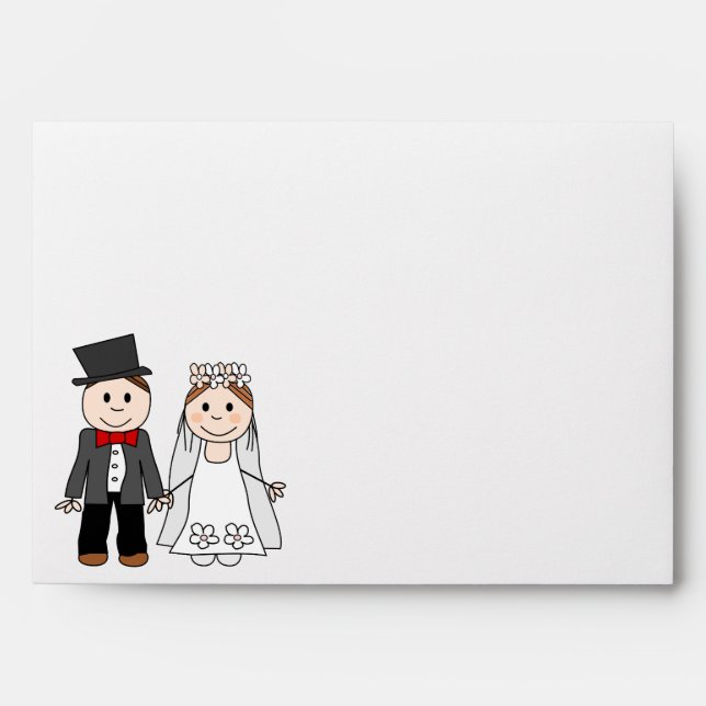 ENVELOP,cute and funny wedding couple,wedding Envelopes (Front)