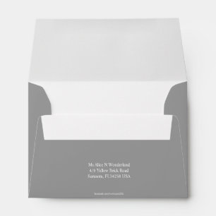 Envelope A6 Dark Grey Return Address