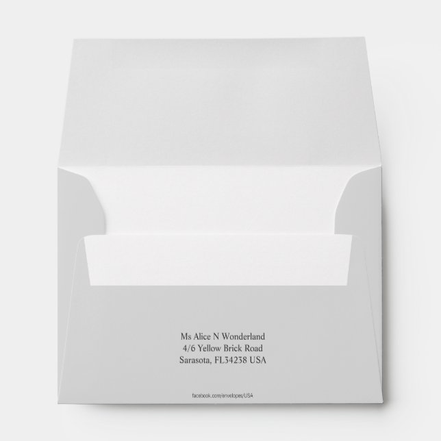 Envelope A6 Light Grey Return Address (Back (Bottom))