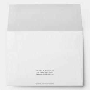 Envelope A7 White Return Address
