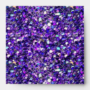 Envelope Faux Purple Teal Blue Glitter