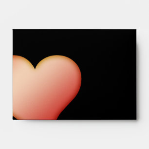 Envelope Heart Valentine Dark Red Black Elegance