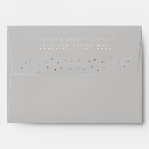 ENVELOPE Modern Hello Grey Script Baby Boy