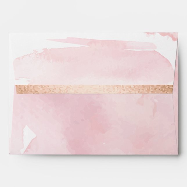 ENVELOPE |  Pastel Blush Watercolor Wash (Back (Top Flap))