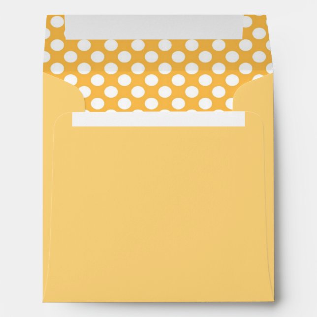 Envelope "Polka Dots Orange Square" (Back (Bottom))