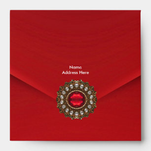 Envelope Red Velvet Jewel