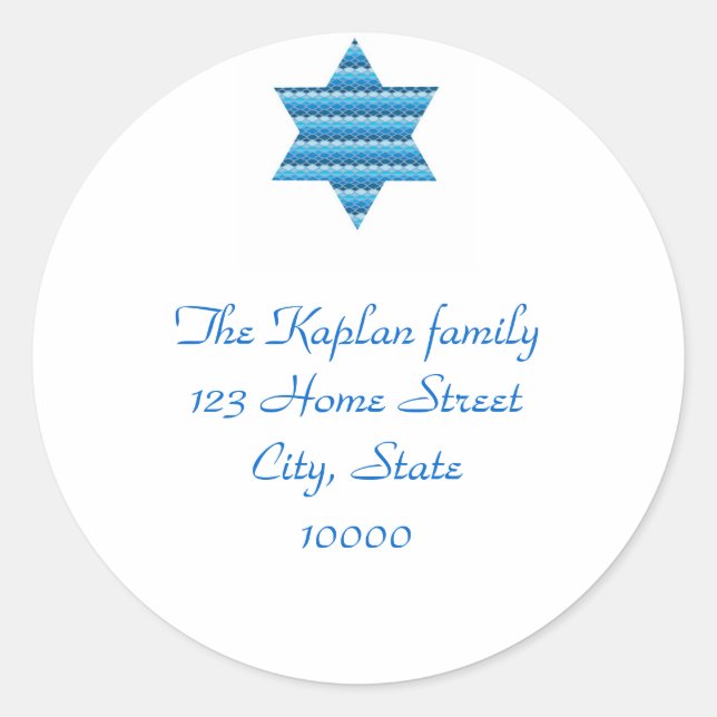 Envelope Seal Jewish Hebrew Star of David (Front)