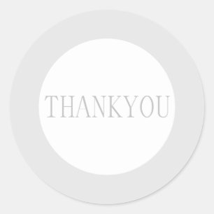 ENVELOPE SEAL: MINIMAL : THANKYOU CLASSIC ROUND STICKER