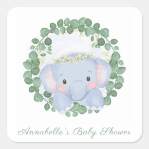 ENVELOPE SEAL STICKER : BABY ELEPHANT :