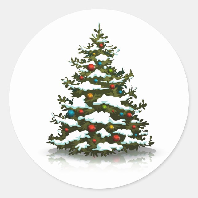 ENVELOPE SEAL STICKER : CHRISTMAS TREE (Front)