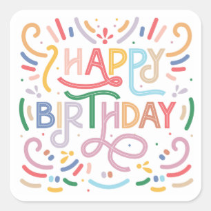 ENVELOPE SEAL STICKER : HAPPY BIRTHDAY