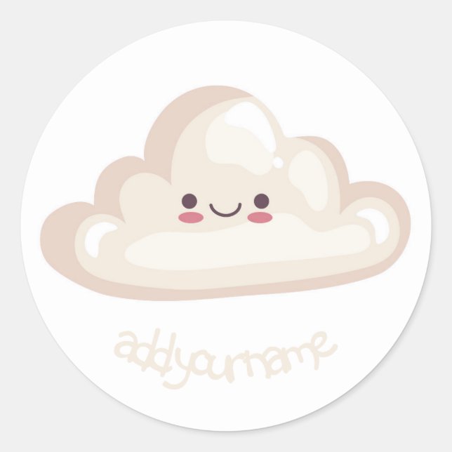 ENVELOPE SEAL STICKER : HAPPY CLOUD (Front)