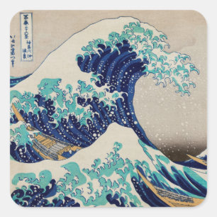 ENVELOPE SEAL STICKER : HOKUSAI : THE WAVE 