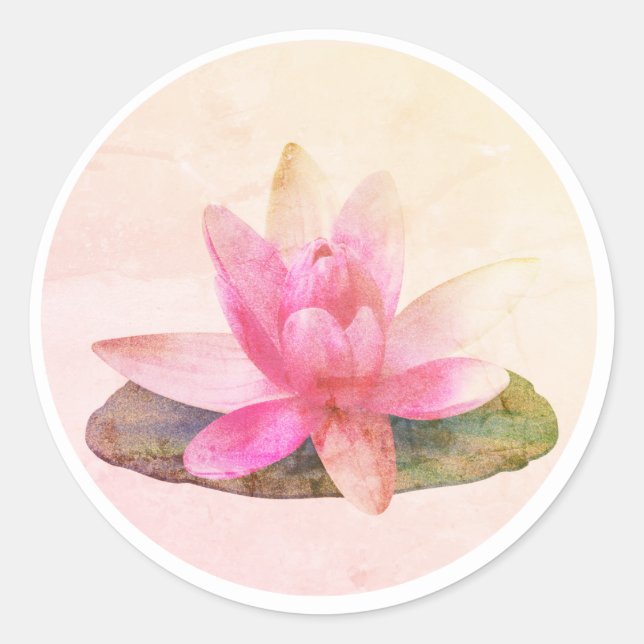 ENVELOPE SEAL STICKER : PINK LOTUS (Front)