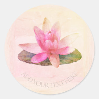 ENVELOPE SEAL STICKER : PINK LOTUS