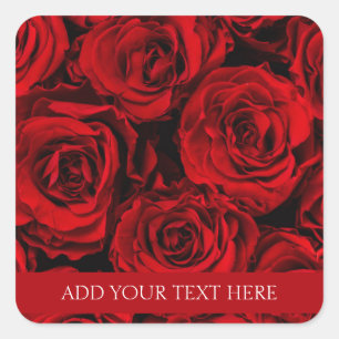 ENVELOPE SEAL STICKER : RED ROSES
