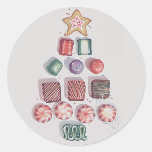 ENVELOPE SEAL STICKER : VINTAGE CHRISTMAS  (Front)