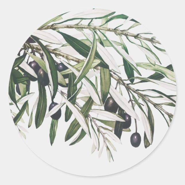 ENVELOPE SEAL STICKER : VINTAGE OLIVE BRANCH (Front)