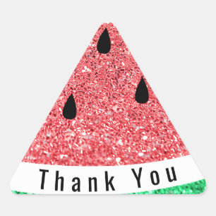 envelope seal thank you faux glitter watermelon