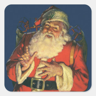 ENVELOPE SEAL : VINTAGE CHRISTMAS : Santa Claus