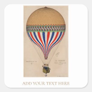 ENVELOPE SEAL : VINTAGE FRENCH HOT AIR BALLOON
