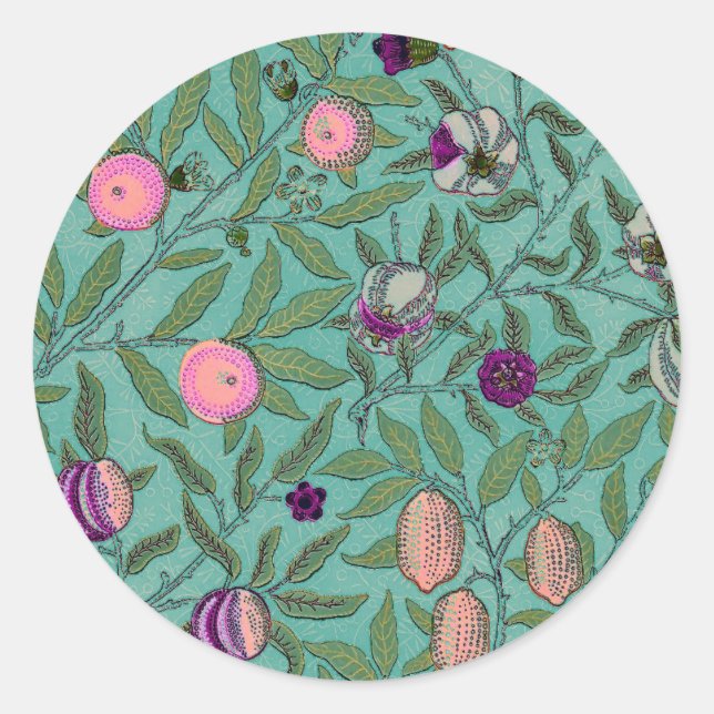 ENVELOPE SEAL : WILLIAM MORRIS : POMEGRANATES  (Front)