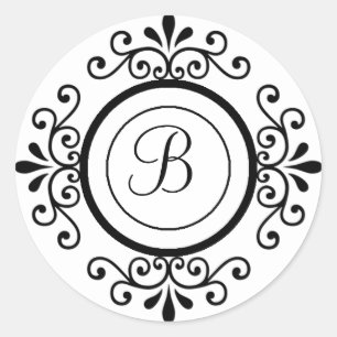 Envelope Seals Monogram B For Wedding Invitaitons