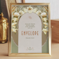 Envelope Sign Guests Vintage Art Nouveau by Mucha