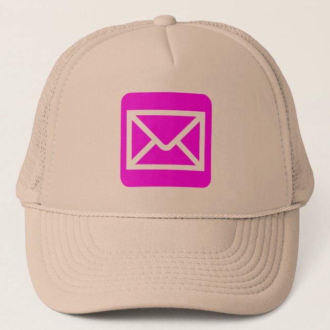 Envelope Sign - Magenta Trucker Hat (Front)