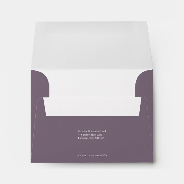 Envelope Size A2 Thistle Grey Return Address (Back (Bottom))