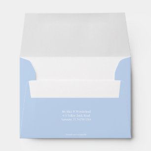 Envelope Size A6 Baby Blue Return Address