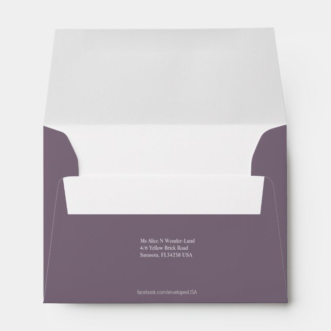 Envelope Size A6 Grey Return Address (Back (Bottom))