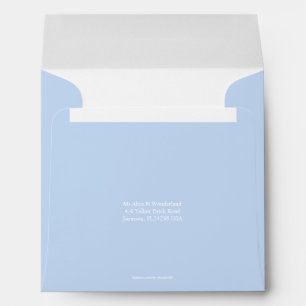 Envelope Square Baby Blue Return Address