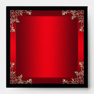 Envelope Square Birthday Red Black