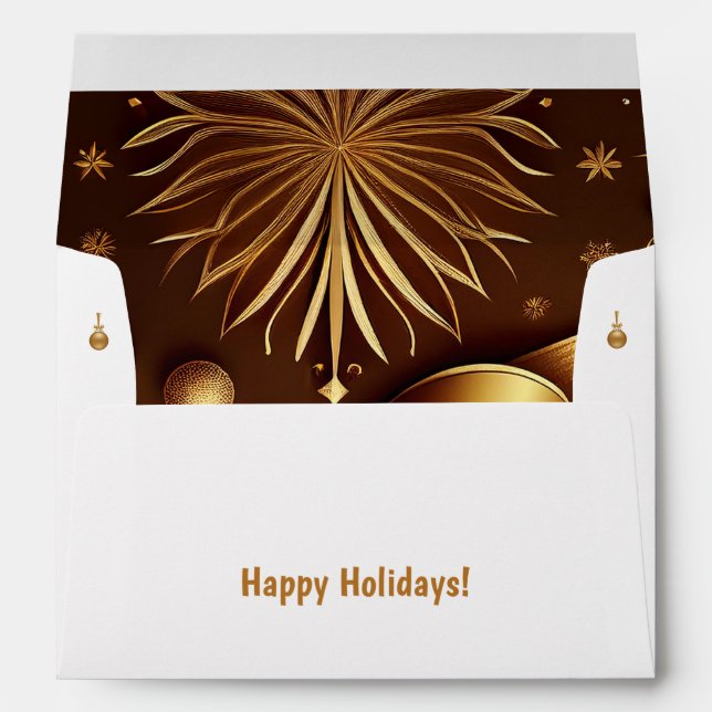 Envelope to Holiday Letter w Photo- Golden Moments (Back (Bottom))