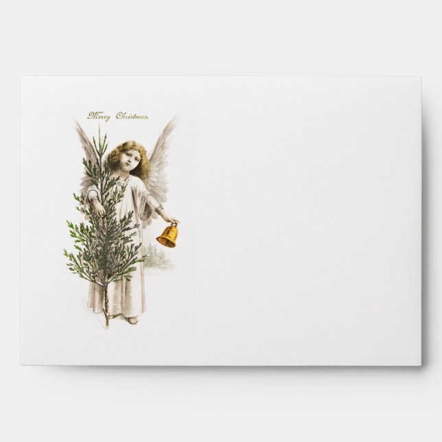 ENVELOPE : VINTAGE CHRISTMAS ANGEL (Front)
