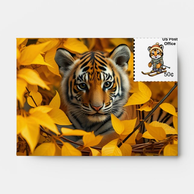 Envelope with a postage stamp (Front)