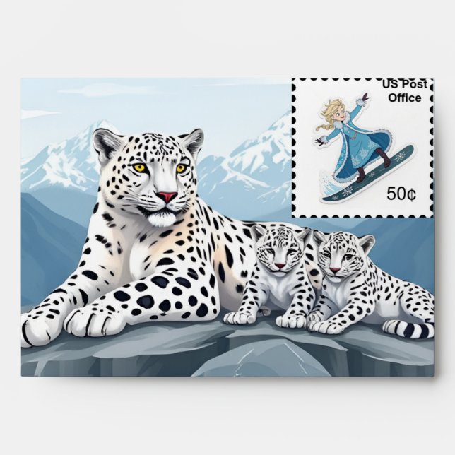 Envelope with a postage stamp (Front)