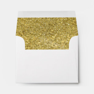 Envelope with Faux Gold Glitter Liner